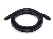 Monoprice 6ft 3.5mm Stereo M to 3.5mm Stereo F 22AWG Extension Cable - Black
