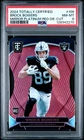 2024 Panini Totally Certified Football Mirror Platinum Red Die Cut Brock Bowers #109 PSA 8