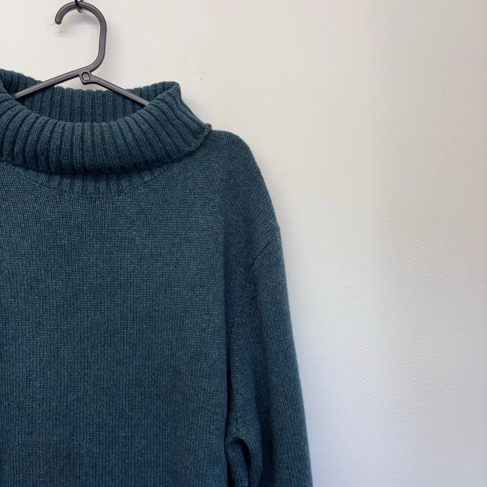 Seasalt Roll Neck Jumper Size 26 28 Green Braque Chunky 80% Wool New RRP £72.95 - Image 2 of 4