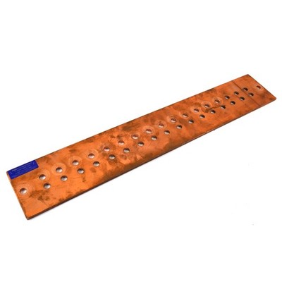 Advanced Lighting Technology Copper Bus Bar 24''x 4''x 1/4'' Predrilled 1/2'' Holes