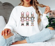 Felpa da donna schiaccianoci natalizia figure balletto pastello