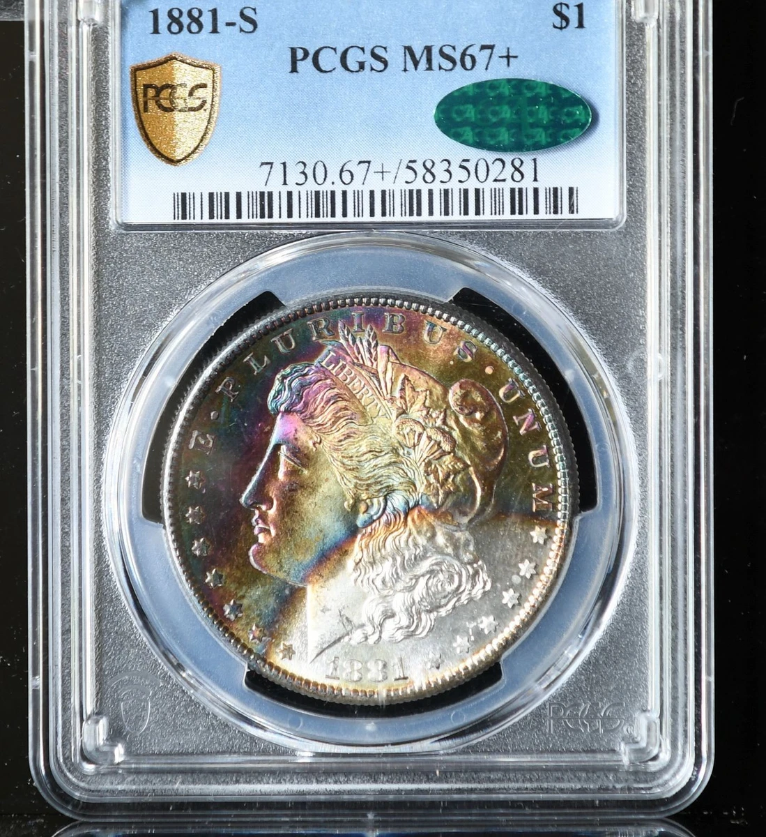コレクション PCGS MS67 1883-O Morgan Silver Dollar PCGS MS-67+ (CAC Green) (Toned