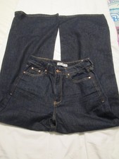 Zara Womens Dark Wash Blue Denim Wide Leg Jeans High Rise Waist Size 2 NWOT