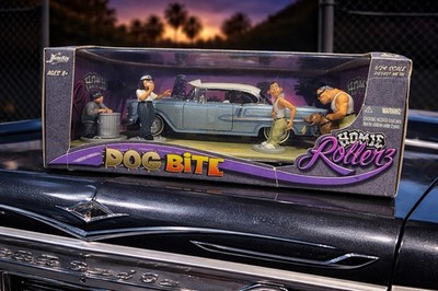 RARE Jada Homie Rollerz Dog Bite 55 Chevy Bel Air 1:24 Diecast NIB