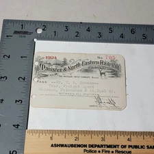 RAILROAD RAILWAY RR RY PASS  1924 Manistee & North-Eastern 