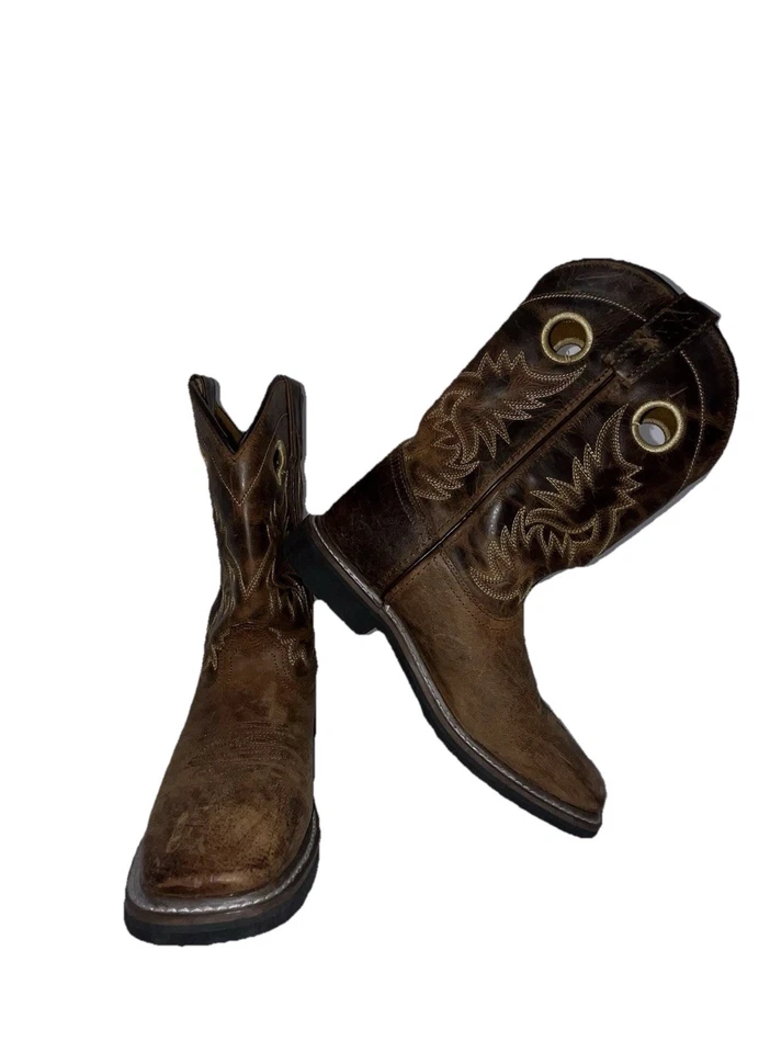 Dan Post Unisex Juvenil Botas de Cuero Amarillo Talla 4.5 D Botas de Vaquero del Oeste Foto 2 de 4