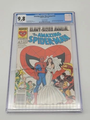 Amazing Spider-Man Annual #21 CGC 9.8 WP Newsstand Giant-Sized Marvel Wedding
