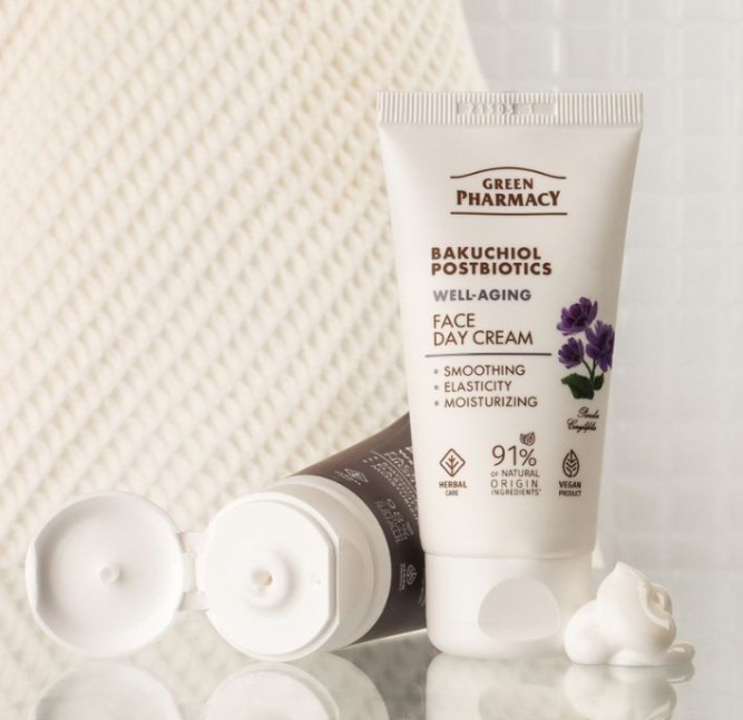 Green Рharmacy Bakuchiol + postbiotics face day cream smoothing elasticity 50ml