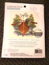 Dimensions Together Dog Counted Cross Stitch Kit 70-65208 Two Labs Lake Boat