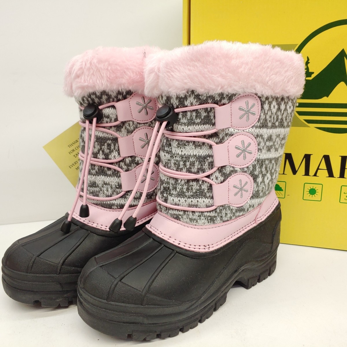 Tamarack Knit Snowflake Geometric Winter Snow Boot Girl display picture 2