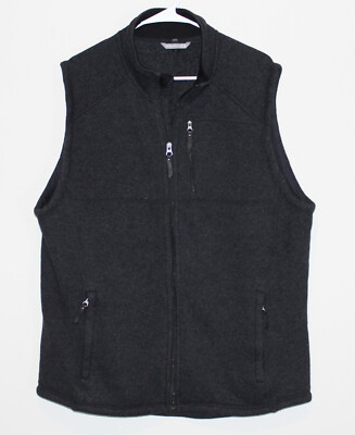 Smartwool Men's Echo Lake Full Zip Wool Vest Dark Grey SW010002