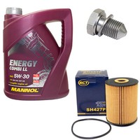 MotoröL ÖLfilter SH427P 5W30 5Liter + ÖLablassschraube FüR VW Phaeton Touareg