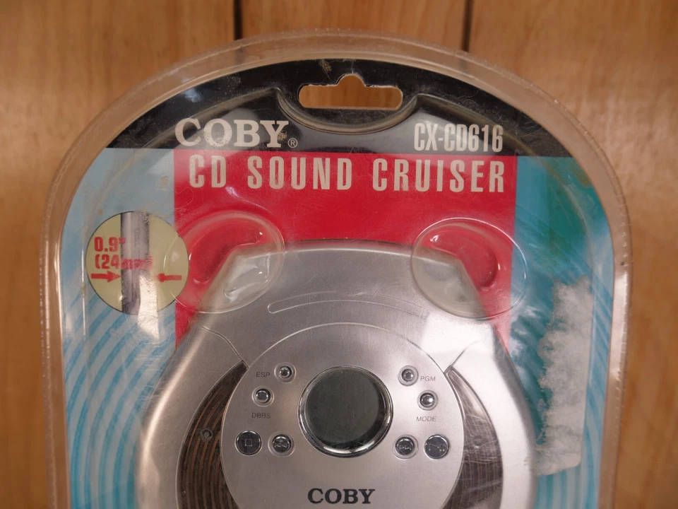NOS Coby CX-CD616 Mobile CD Player With Cassette Adaptor Headphones NEW - Image 2 of 4