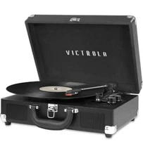 Victrola Vintage 3-Speed Bluetooth Suitcase Record Player with Built-in Speakers