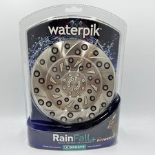 Waterpik Rain Fall Power Pulse 6 Sprays Showerhead Brushed Nickel XEM-629E