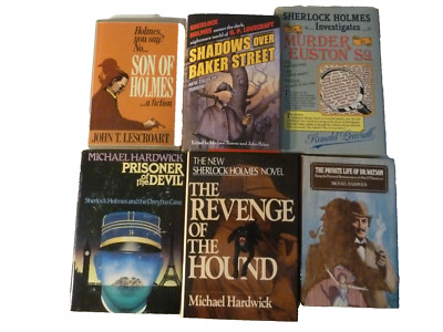 SIX (6) books (novels/short stories) about SHERLOCK HOLMES, JOHN WATSON