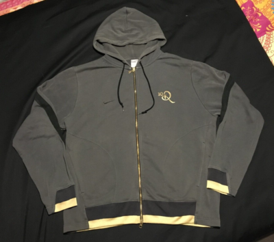 RARE Nike R10 Ronaldinho Navy Gold Football Zip Jacket XL Hoodie