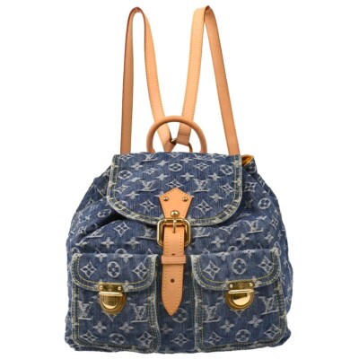 Louis Vuitton Blue Monogram Denim Sac a Dos GM Backpack M95056 CA0076 164752