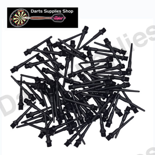 1 Pack of 100 Tufflex II Darts Soft tips in Black by Darts Supplies Shop - 第 1/2 張圖片
