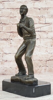 Lost Wachs Methode Bronze Statue Von Evan Stein, Asiatisch Straßenkämpfer