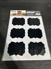 90 Chalkboard Vinyl Stickers Ornate Shape 5 Pkgs. Of 18