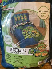 Teenage Mutant Ninja Turtles Toddler 4 Pc Bed Comforter Pillow Case Sheets TMNT