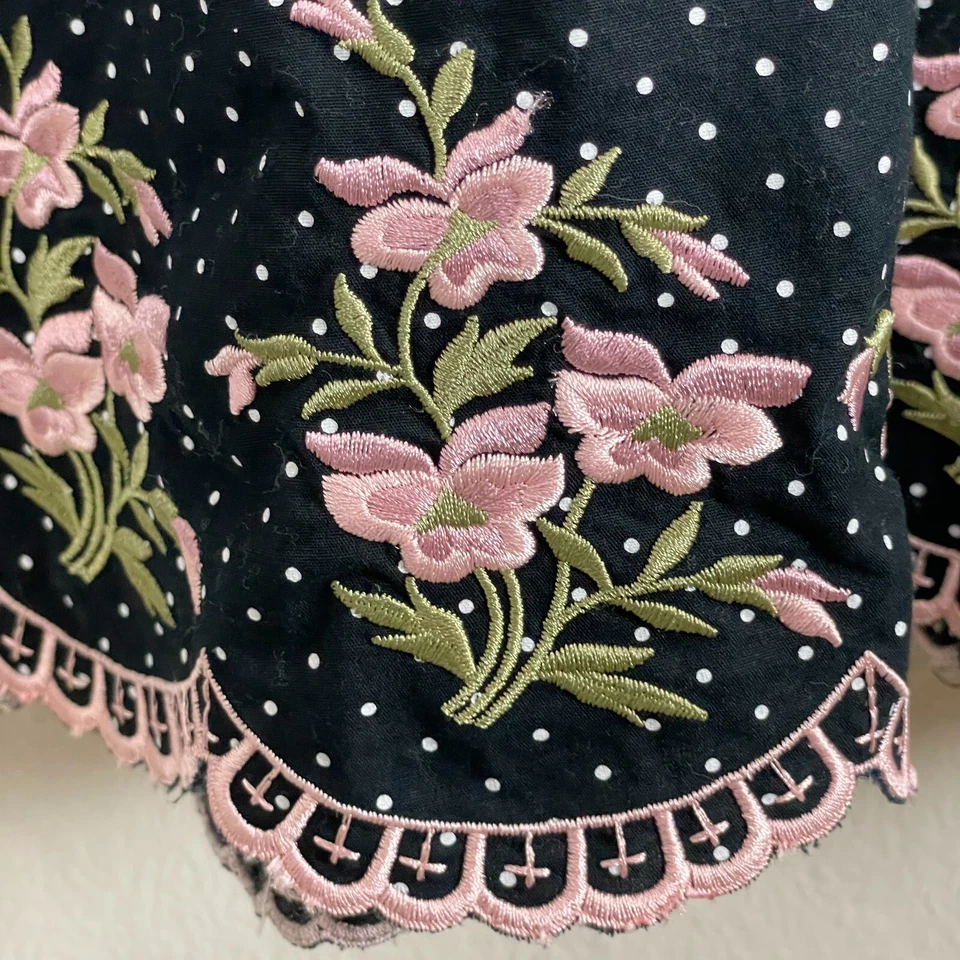 Vestido Coldwater Creek para mujer P6 sin mangas a lunares bordado floral Foto 4 de 4