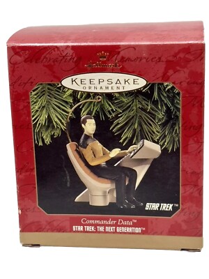 1997 Hallmark Keepsake Ornament Star Trek TNG Commander Data - IOB