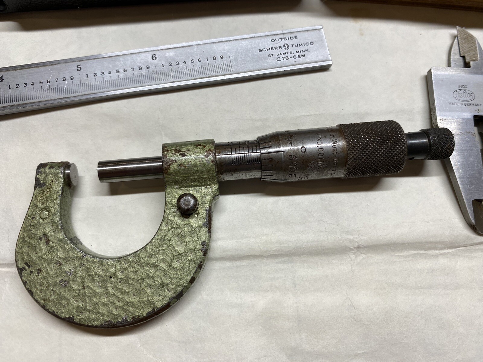 Machinist Tool Lot Micrometers Calipers NSK Lufkin Fowler Helios Scheer