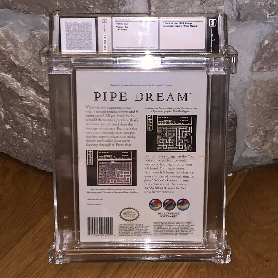 New NES Pipe Dream 1990 Factory Sealed WATA 8.5 Graded Nintendo Game - Image 3 of 3