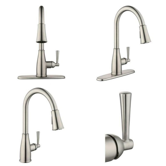 Aquasource Pull Down Kitchen Faucet 756556 Stainless Steel Fits 1