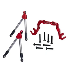 GPM Aluminum 7075 Alloy Front Tie Rods w/ Stabilizer For C Hub Red for Slash 4X4