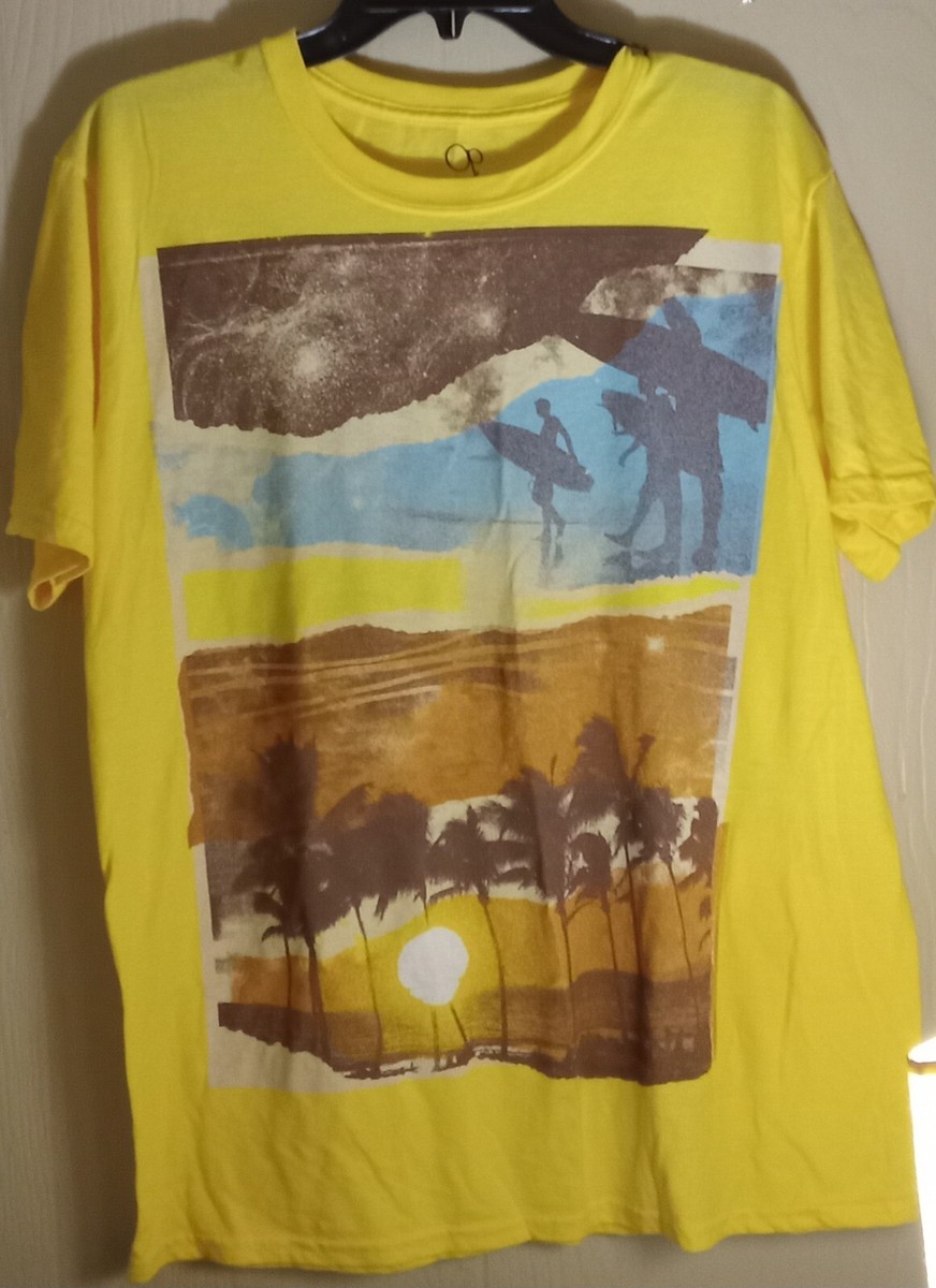Vintage OP Yellow Graphic T-shirt sz LG (442-44) Surfers/Palm