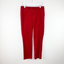 Ralph Lauren Rugby Velvet/Velour Red Crop Pants 8