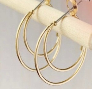 Authentic Celestial Crescent Moon Goddess Gold plated small drop hoop earrings