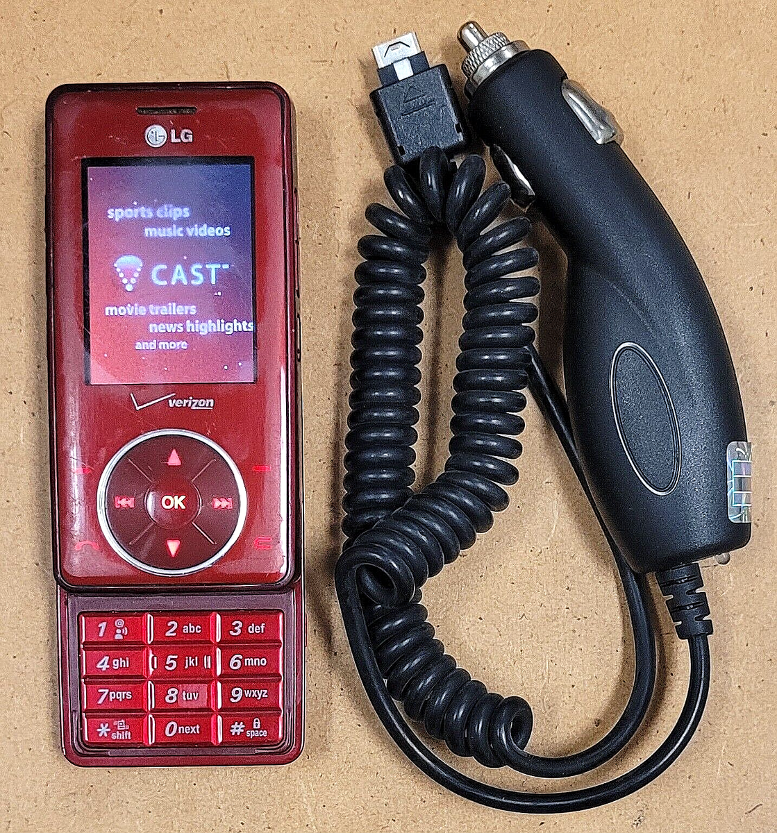 LG Chocolate VX8500 Cherry Red Verizon Super Rare Slider
