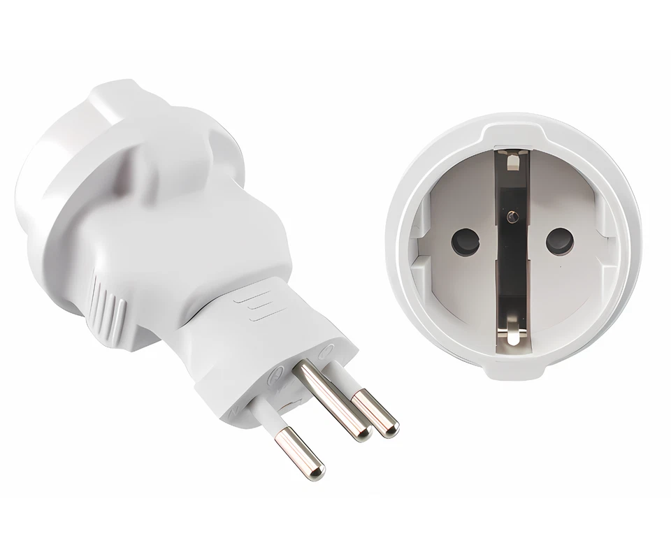 DINIC Reisestecker für die Schweiz, Adapter mit Sicherung 10A, weiß - Bild 2 von 4