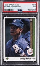 1989 UD #210 RICKEY HENDERSON PSA 7