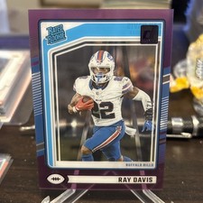 2024 Panini Donruss Clearly - Ray Davis (RC) Rated Rookie Purple #/75 - Bills