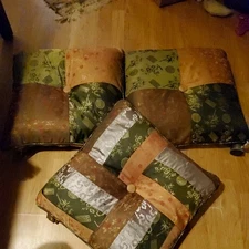 Lot Of 3 JLA Home Asian Inspired oriental Square Throw Pillows 18"X18" d7ck down