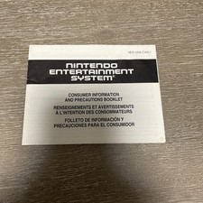 Nintendo Entertainment System Consumer Information And Precautions Booklet