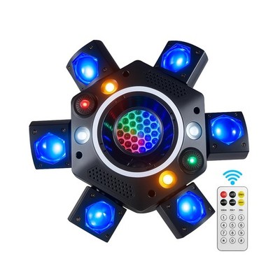 6-Arm 120W RGBW Beam & Wash Helicopter Moving Head DJ Party Stage Light  