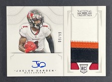 2021 National Treasures Rookie Jaelon Darden /99 4-Color Patch Auto #CRS-JD