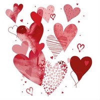 20 Servietten With Love Red Herzen Liebe Hochzeit Verlobung Valentinstag 33X33Cm