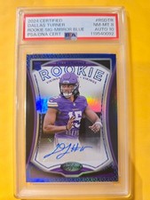 2024 Panini Certified - Dallas Turner #RS-DTR Blue Mirror /75 (AU, RC)