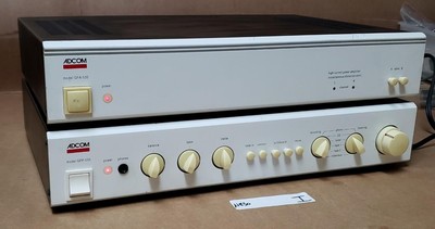 MATCHING WHITE ADCOM GFA-535 POWER AMPLIFIER & GFP-555 PREAMPLIFIER N850i