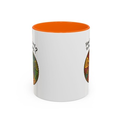 Global Village Coffeehouse Mood Wheel Coffee Mug  Unique Gift