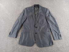 Kenneth Cole Reaction 40R Mens Sports Coat Gray Cotton Blend 2 Button
