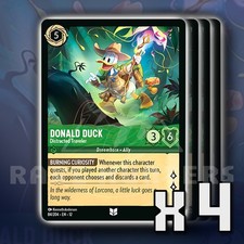 Donald Duck Distracted Traveler 84/204 x4 UC Wilds Unknown Disney Lorcana