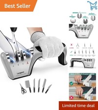 4-in-1 Knife Sharpener Ceramic Tungsten Steel Kitchen Scissors Grits